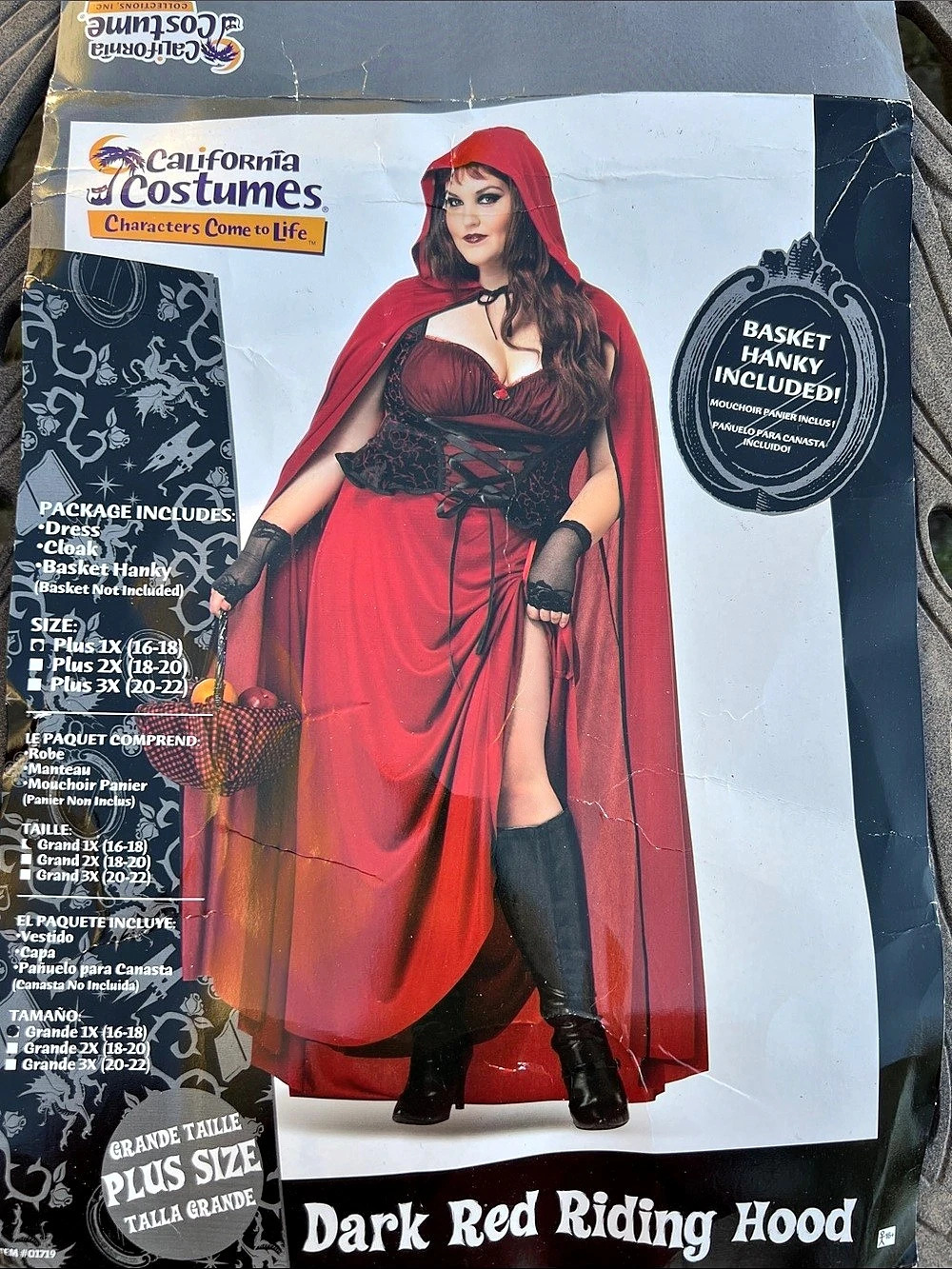 California Costumes Dark Red Riding Hood Plus Size Costume Plus Size 16-18